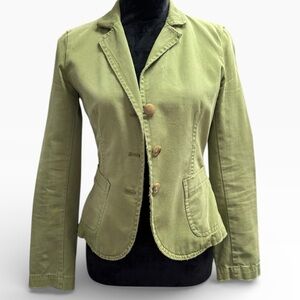 J. Crew Distressed Olive green Blazer Size Small